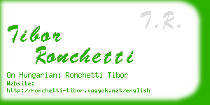 tibor ronchetti business card
